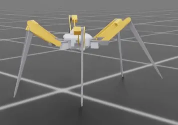 The six-legged spidertron model