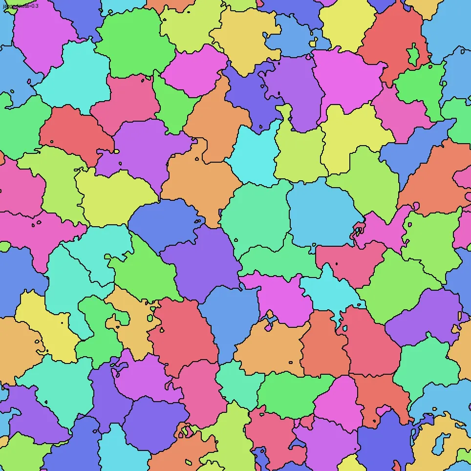 Torus-aware weighted Voronoi partitioned plates
